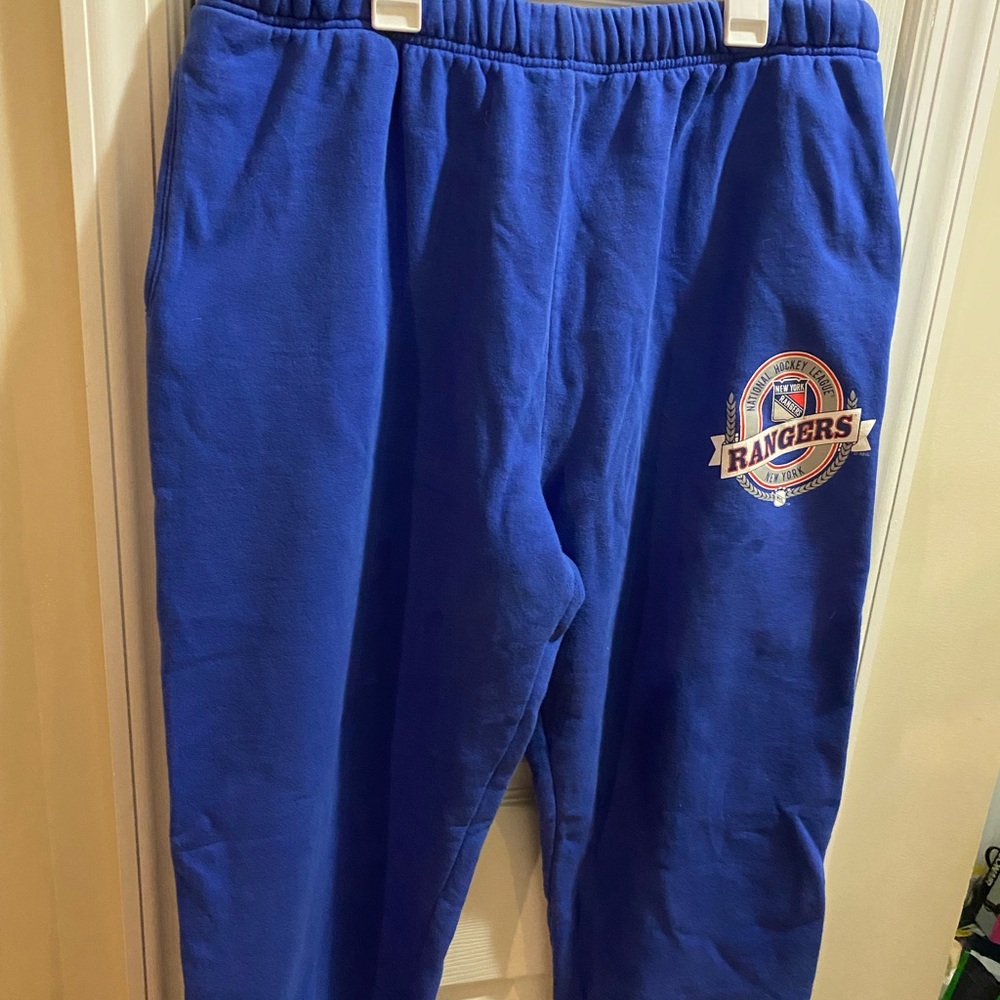 Mitchell & Ness Blue NY Rangers Sweatpants